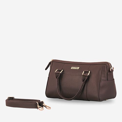 Dona Duffle Mini Handbag – Brown