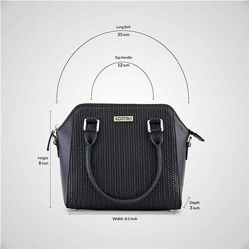 Annabelle Handbag – Printed Black