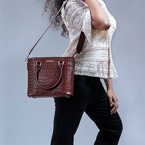 Enola Handbag – Printed Brown
