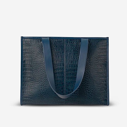 Tabloid Tote Bag Large – Blue