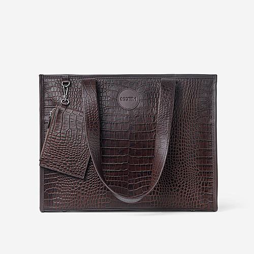 Tabloid Tote Bag Large – Brown