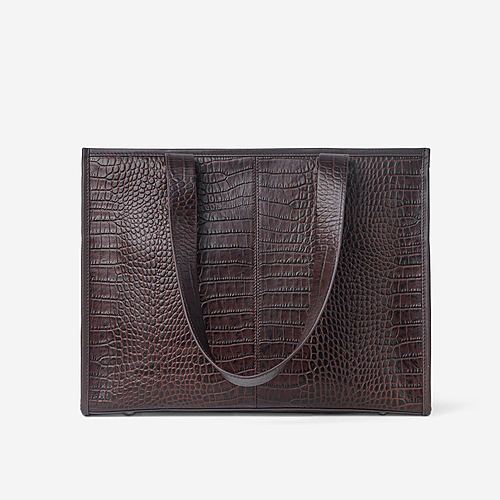 Tabloid Tote Bag Large – Brown