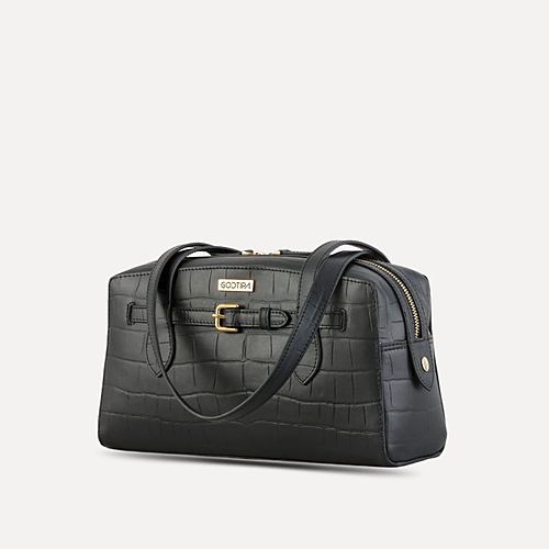 Aria Duffle Handbag – Black