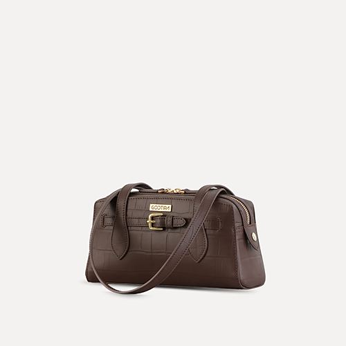 Aria Duffle Handbag Mini – Brown