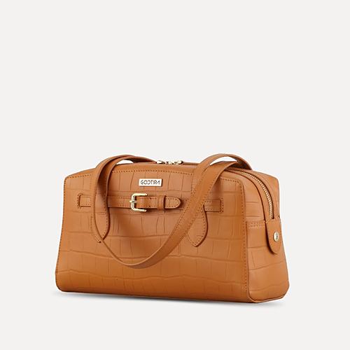 Aria Duffle Handbag – Tan