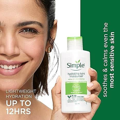 Simple Hydrating Light Moisturiser 125g – Kind to Skin Face Cream