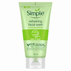 Simple Refreshing Facial Wash Gel 150ml – Kind to Skin Daily Face Cleanser